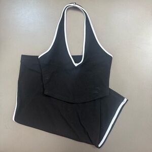 Forever 21 Black Halter Top & Skirt Set - Size Small